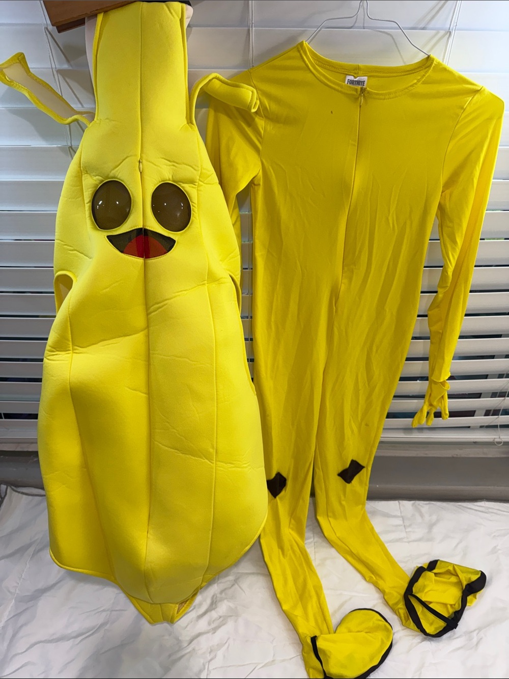 Kids Yellow Banana Costume Set with Jumpsuit and Padded Shell